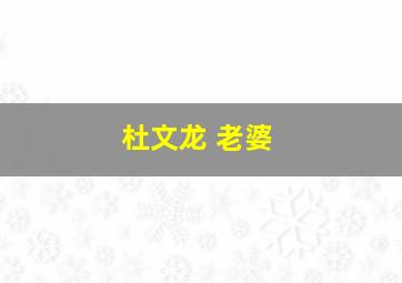 杜文龙 老婆